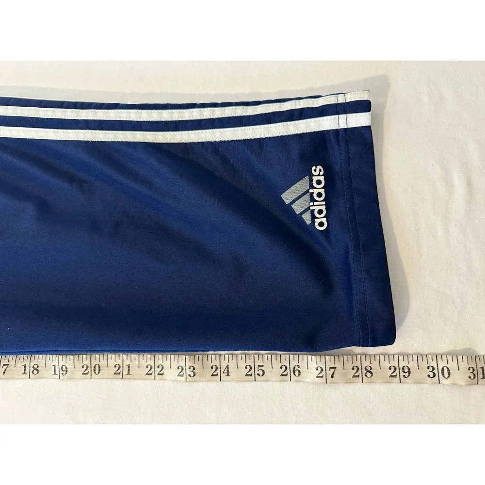 Vtg 90 Adidas Track Pants‎ Navy Mens M Jersey Tear Away Side Snaps 27x29 USA